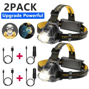 Linterna Frontal LED Recargable con Zoom y 3 Modos