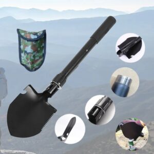 Pala Plegable Multifunción con Brújula para Camping y Supervivencia